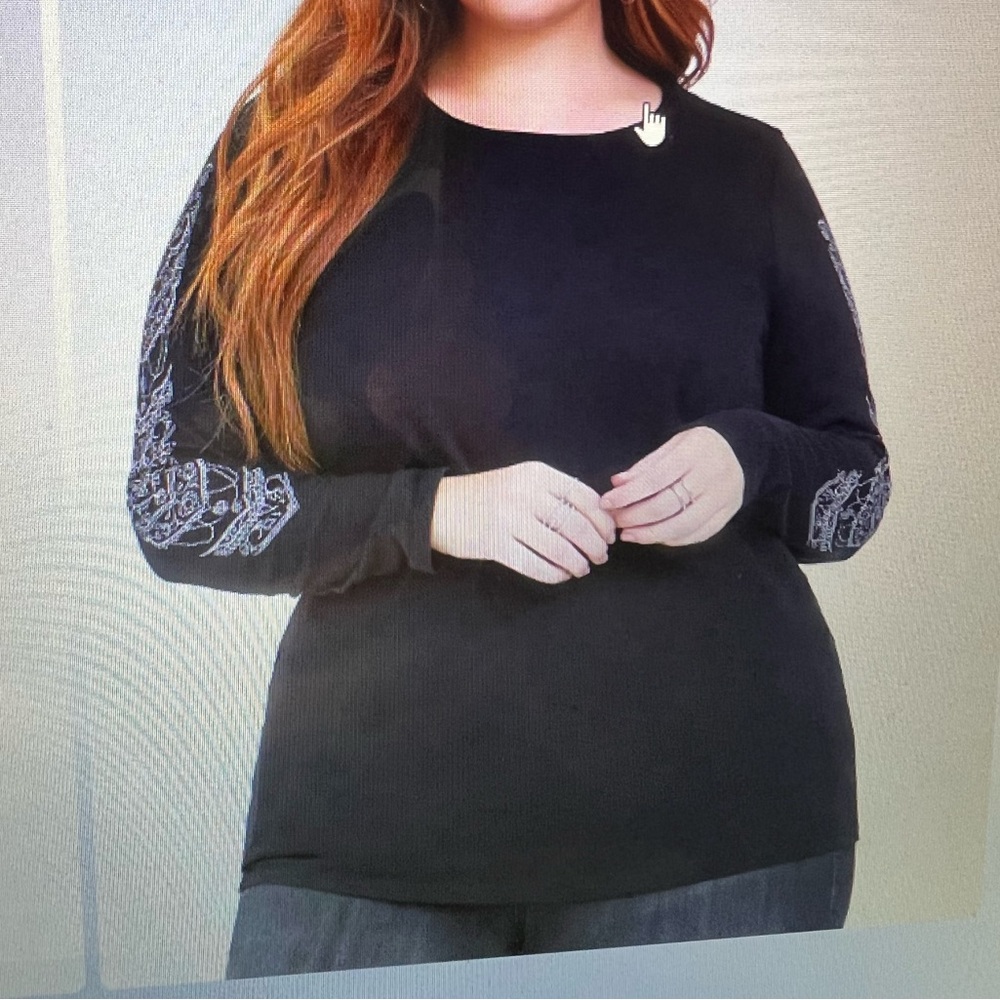 Torrid henna graphic sleeves long sleeve tee